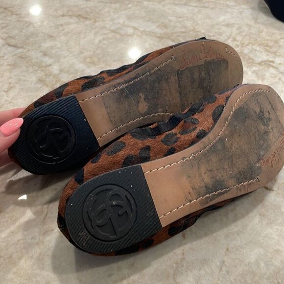 Sam Edelman leopard print rhinestone bow flats size 6.5 - Picture 5 of 5